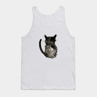 Cat in  wet ink drawing Tank Top